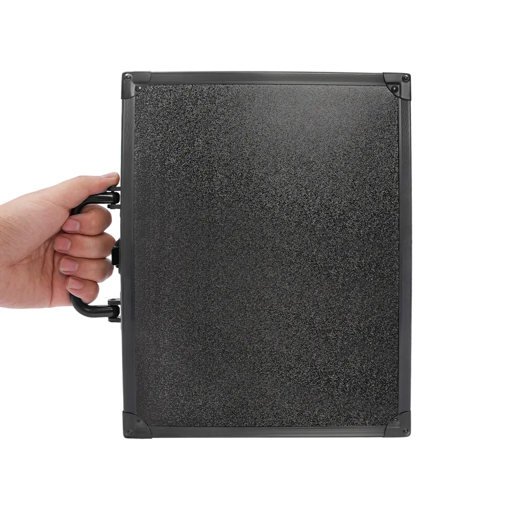 Grand présentoir bijoux portable 70 compartiments avec couvercle rigide - 6