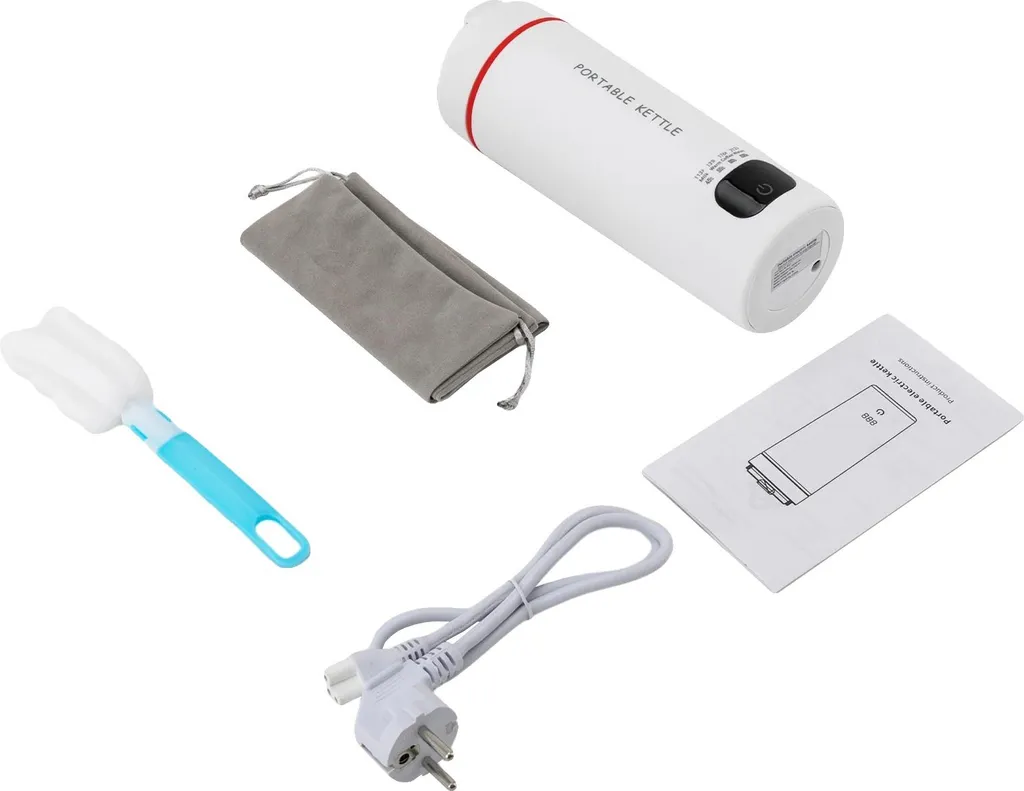 Bouilloire et chauffe-eau électrique portable 0.5L blanc pour voyageur