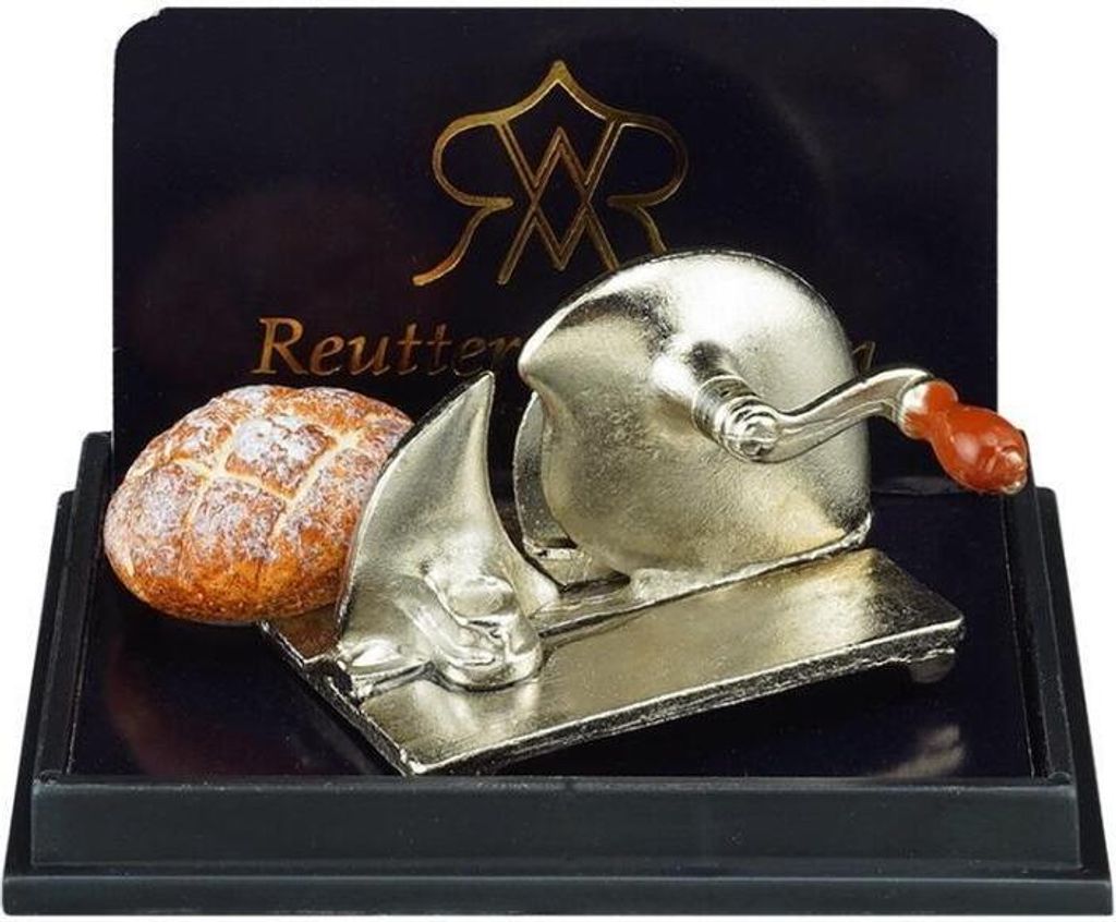 Brotschneidemaschine Miniatur, handgefertigt für Puppenstube