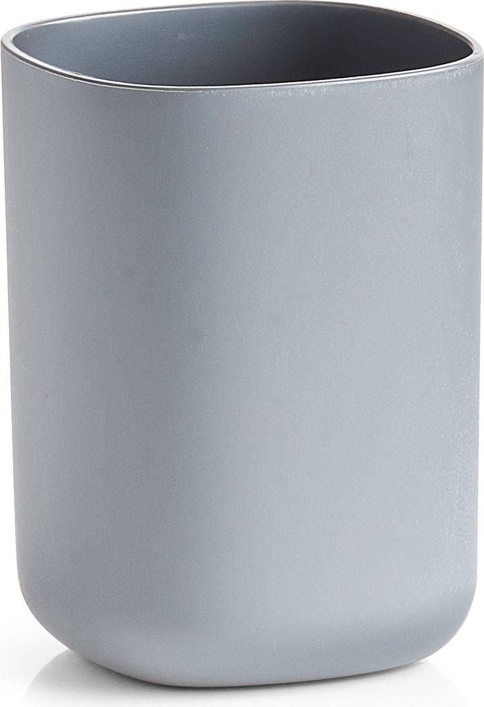 Zeller Zahnputzbecher, Kunststoff, anthrazit, 7,3 x 7,3 x 9,5 cm