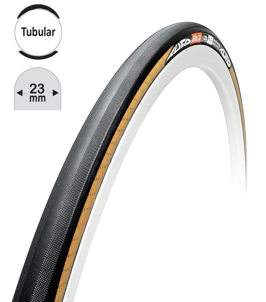 Tufo opona dętkowa Elite S3 23 28x0.90 cala czarna beżowa Zdjęcie produktu 