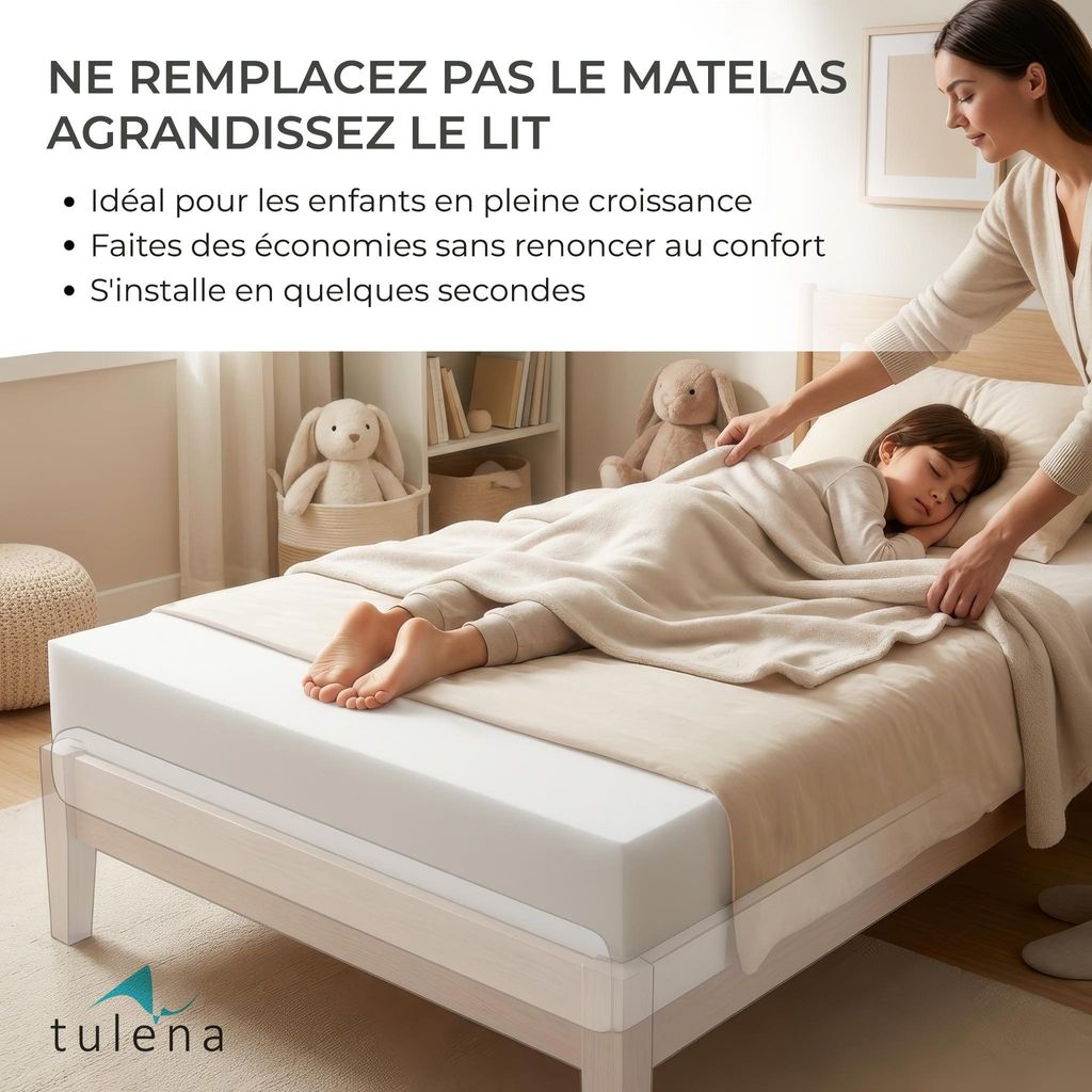 TULENA prolongateur de matelas 15 x 20 x 200 cm, extension Image du produit 