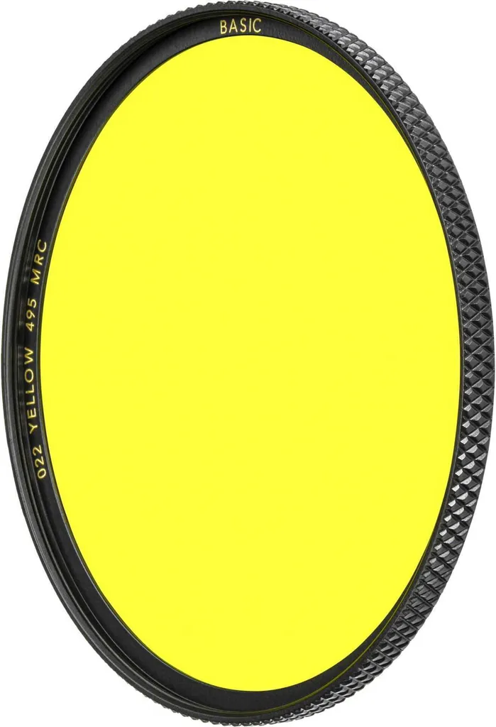 Filtre B+W 52mm jaune 495 MRC Basic pour photographie noir et blanc