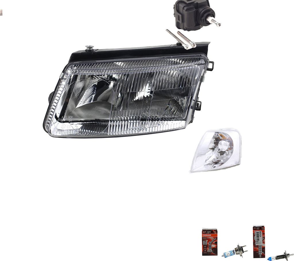 Scheinwerfer + Osram Night Breaker Laser passend für VW Passat 97 3B Links 1H0941295E 1H0941295C 4A0941295 3B0941017R 3B0941017K 3B0953041B Johns