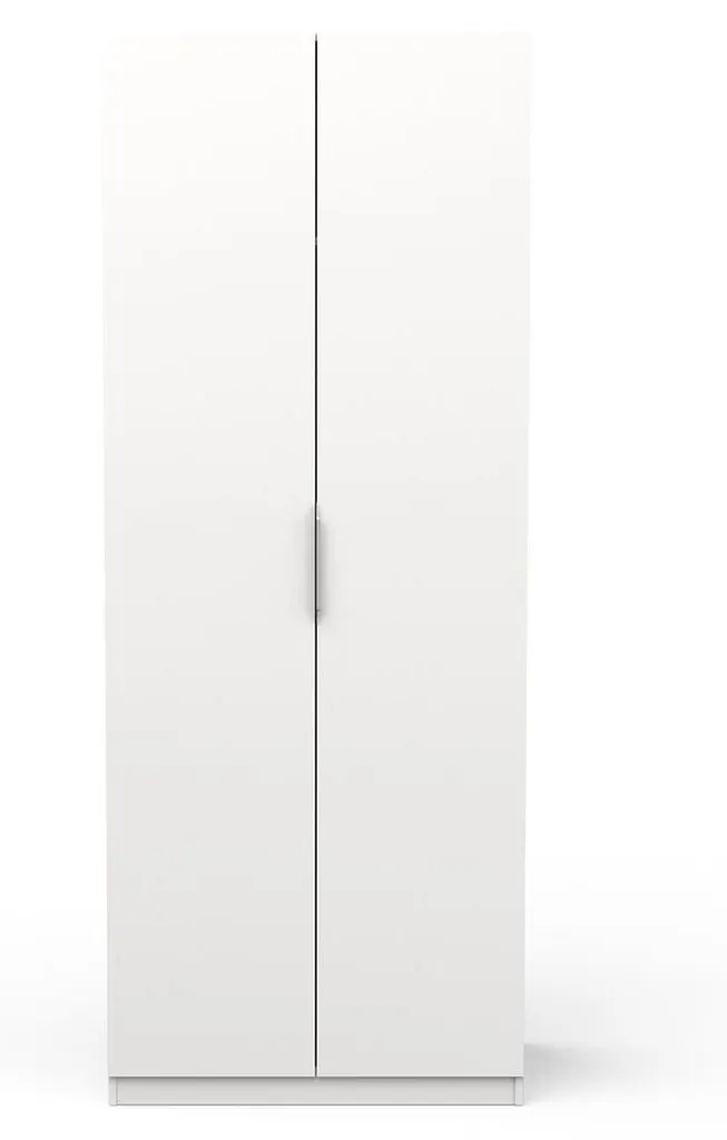 Armoire de chambre Ghost 2 portes - Grand placard de rangement 79,4 cm