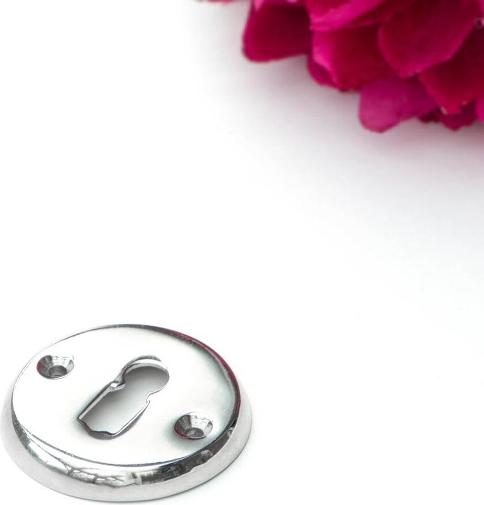 Schlüsselrosette für Zimmertüren(einzeln) - zeitloses Design |BB| Nickel glanz
