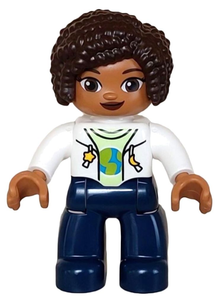 LEGO Minifigur Duplo Figure Lego Ville, Female, Dark Blue Produktbild 