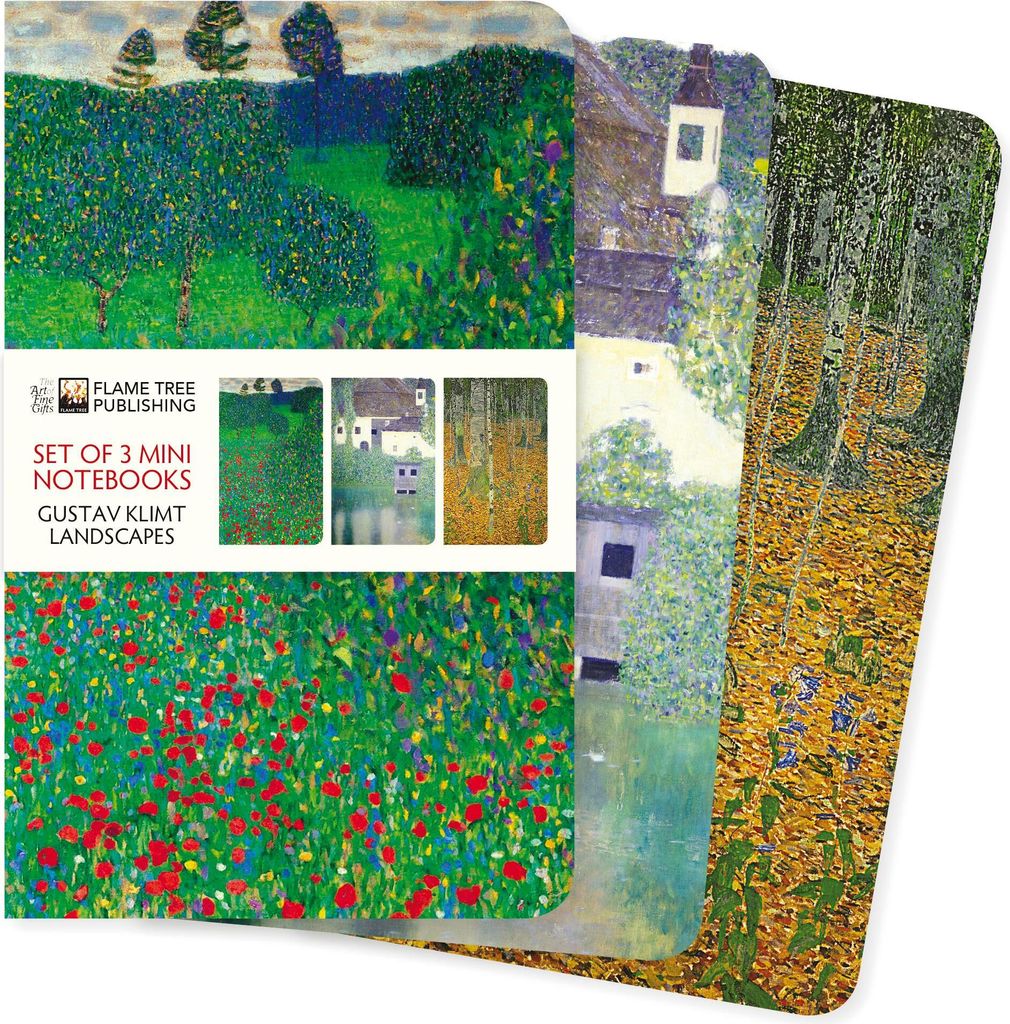 Klimt Landscapes Set of 3 Mini Notebooks