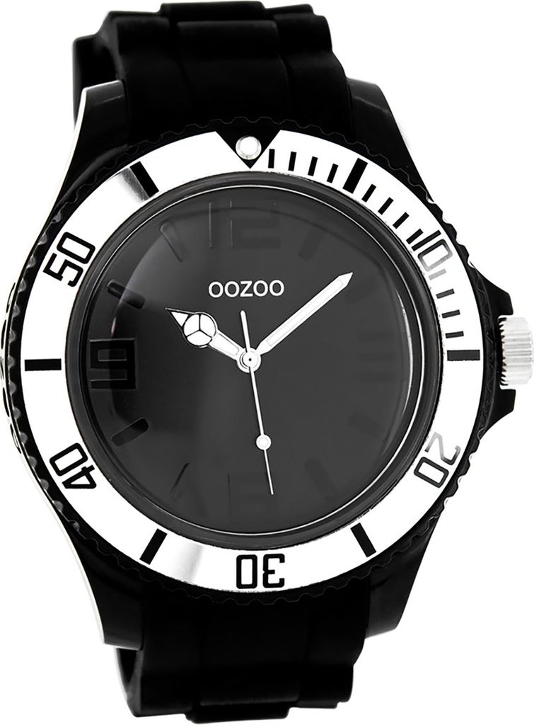 Oozoo Silikon Uni Uhr Analog Quarzuhr Armband schwarz Vintage Series D2UOC4169A