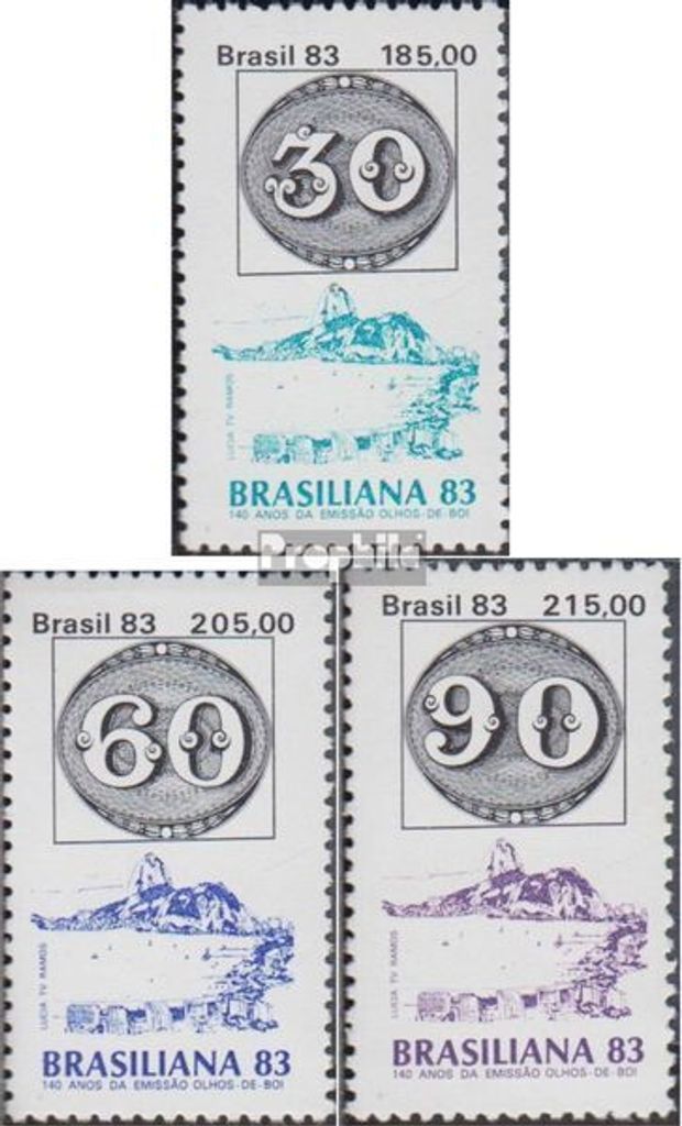 Briefmarken Brasilien 1983 Mi 1980-1982 (kompl.Ausg.) postfrisch Briefmarkenausstellung