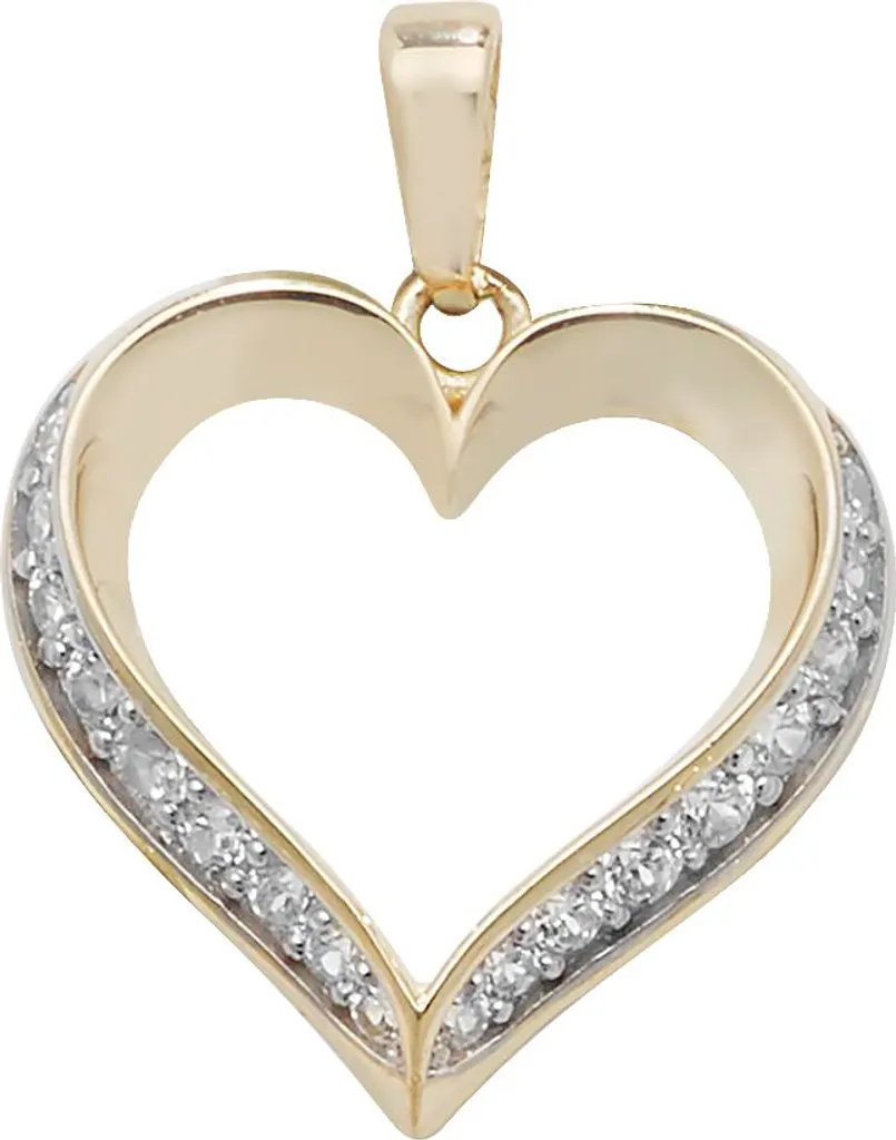 Pendentif coeur en or véritable 375/1000 : bijou durable anti-allergie