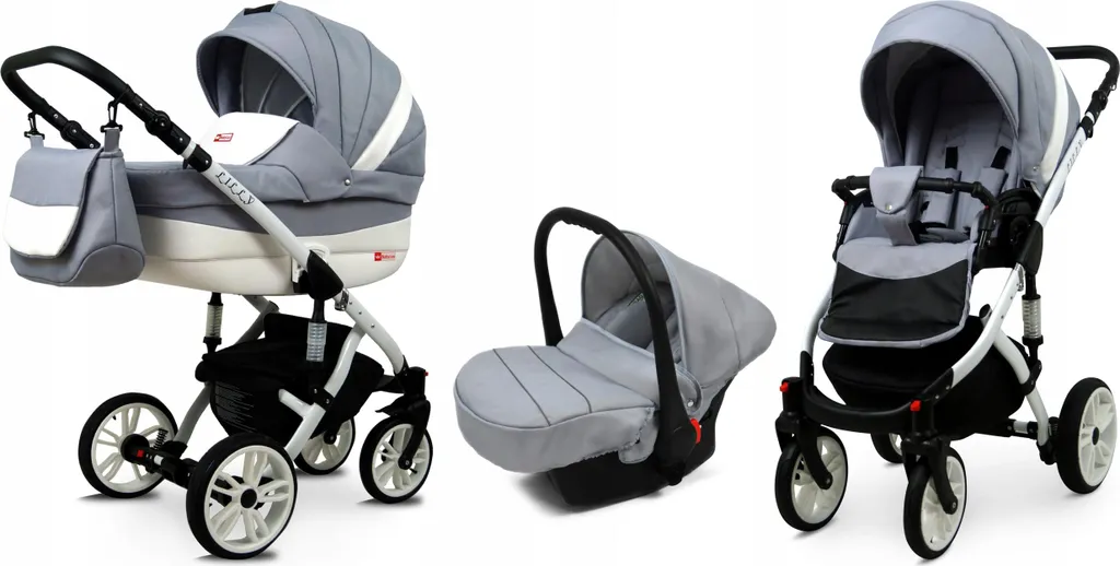 Pack Landau et Poussette BabyLux Lilly 3 en 1 pour Balades Tout-Terrain