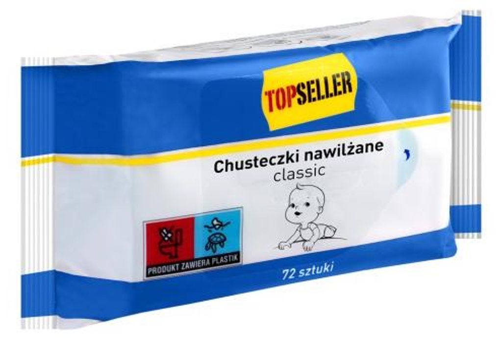 Classic vlhčené ubrousky pro děti a kojence, 72 kusů Obrázek produktu 