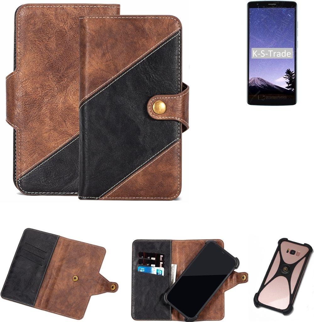 K-S-Trade Handy Hülle Schutz Hülle Schutzhülle Bookstyle Case kompatibel mit Blackview A20 Pro Handy Cover Hülle Schutztasche 1x