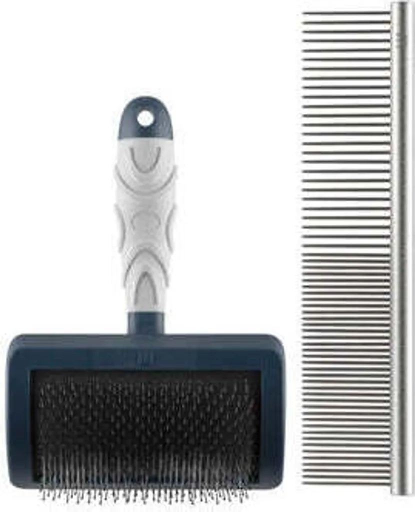 Mikki Doodle Kit de Toilettage avec Peigne et Brosse de Lissage Chien