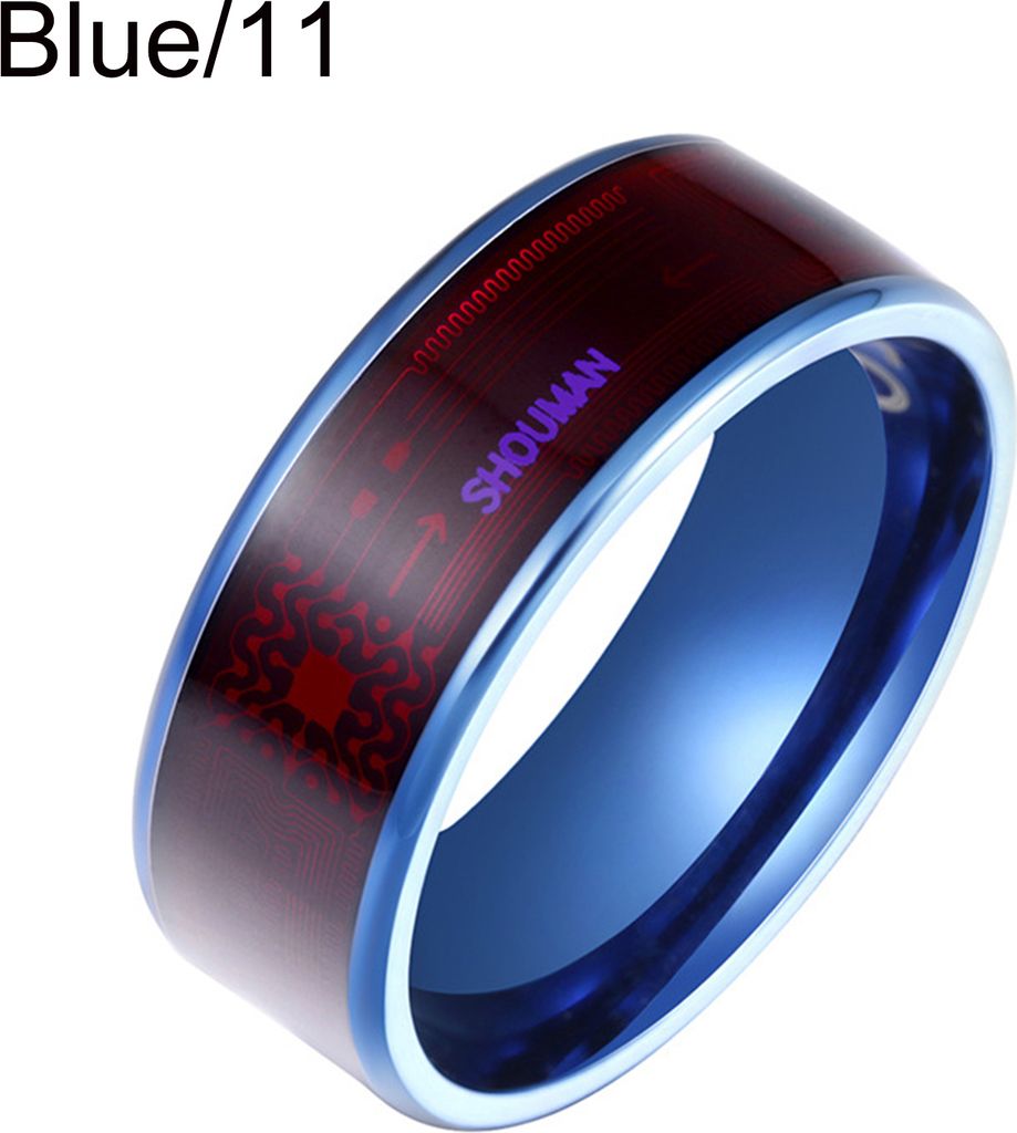 NFC Chip Ring Modische Bluetooth-kompatibel Verdickt Edelstahl Universal Smart Ring für Den Täglichen Gebrauch