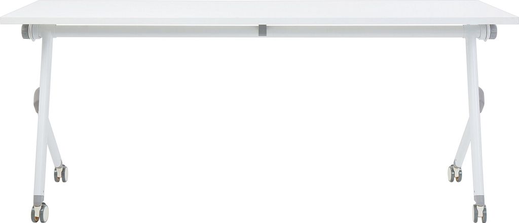 BELIANI Schreibtisch Weiß 180 x 60 cm Klappbar Faltbar mit Produktbild 3