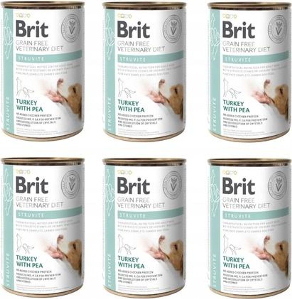BRIT Grain Free Vet Diets Dog Struvite Indyk & Groszek – Obrázek produktu 