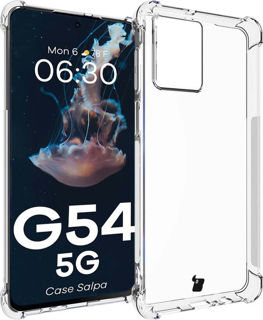 Flexible Schutzhülle für Motorola Moto G54 5G/G54 Power, Bizon Case Salpa, Transparent
