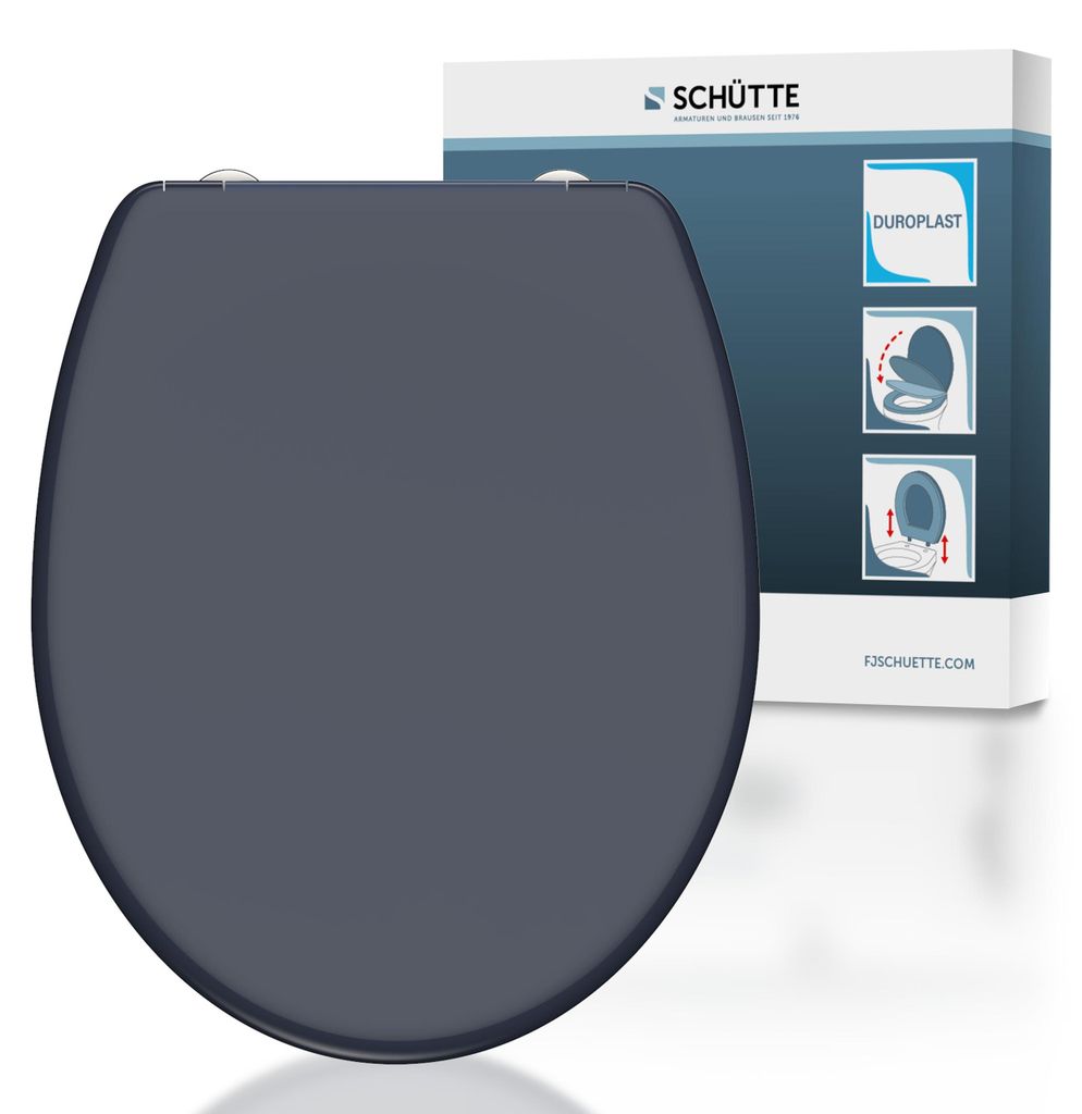 SCHÜTTE Duroplast WC Sitz ANTHRAZIT, Toilettendeckel mit Produktbild 