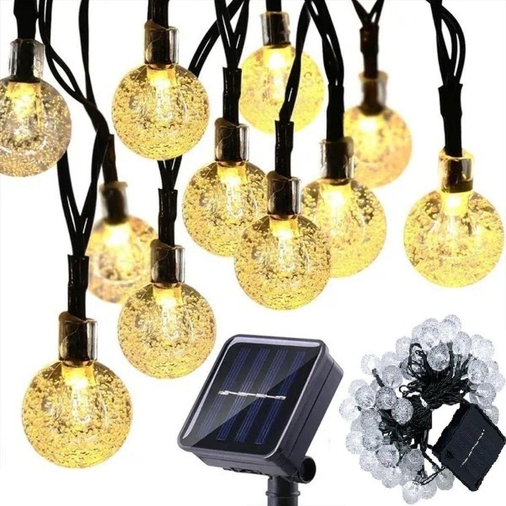 Solar Garten Girlande Lampe Solar Kette 4.9m 40led warm weiß