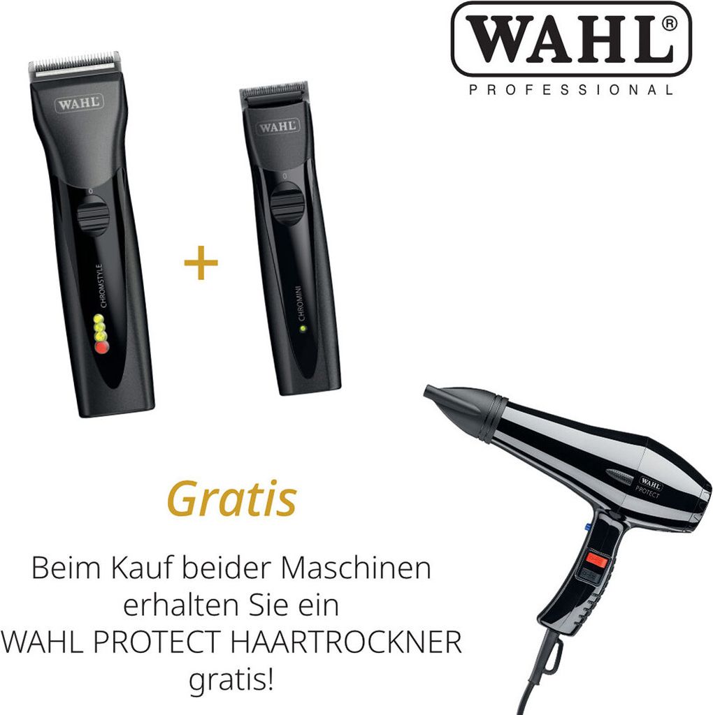 Wahl - Sparset ChromStyle + Chrommini + Gratis Protect Föhn Produktbild 