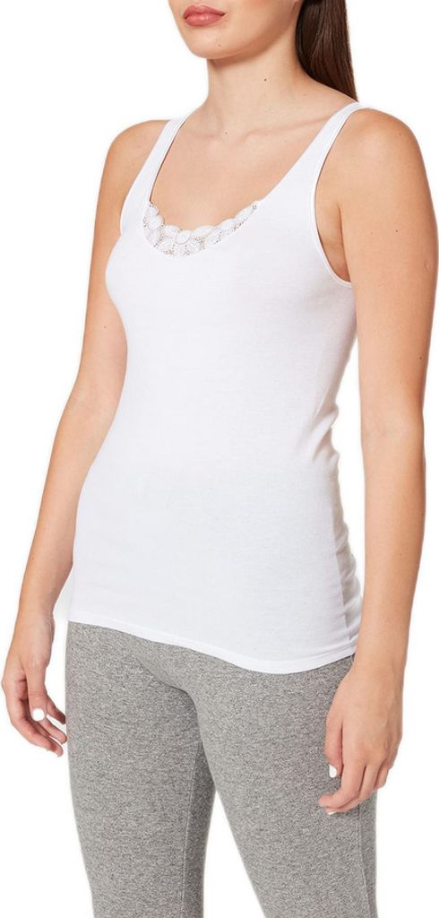 Schiesser Damen Trägertop 42 weiss Stück