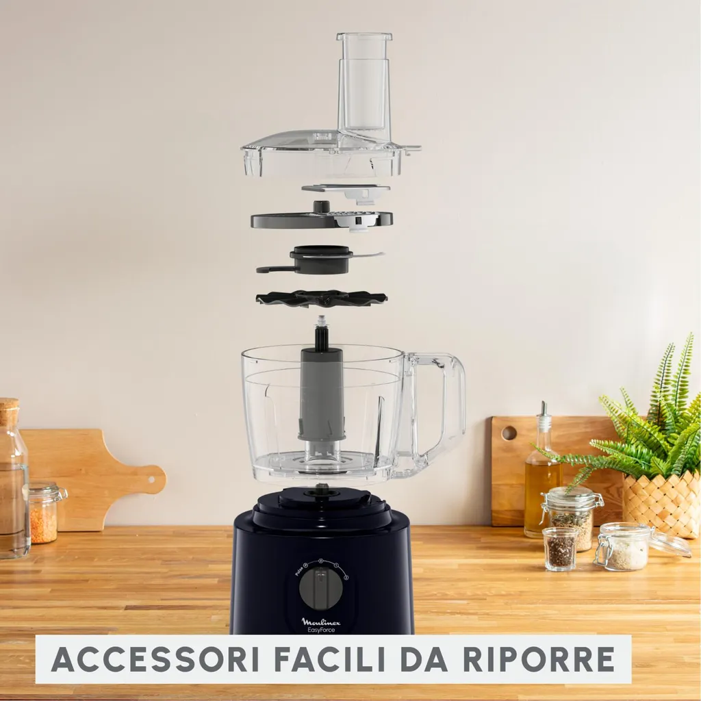 Finies les découpes manuelles : Robot de cuisine Moulinex FP242810 2,4 L - 2