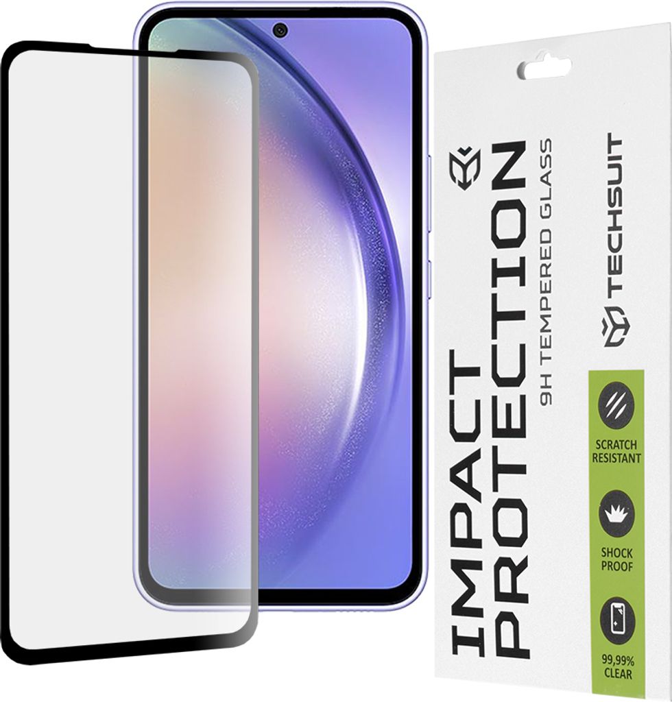Techsuit Full Cover Impact Protection Displayschutzfolie für Samsung Galaxy A54 - Schwarz