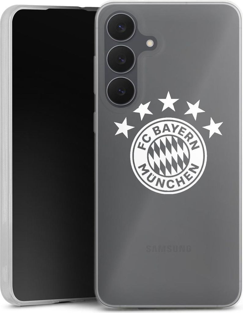 DeinDesign Slim Hülle für Samsung Galaxy S25 FE Silikon Case Ultra Dünn Handyhülle FC Bayern München FCB transparent