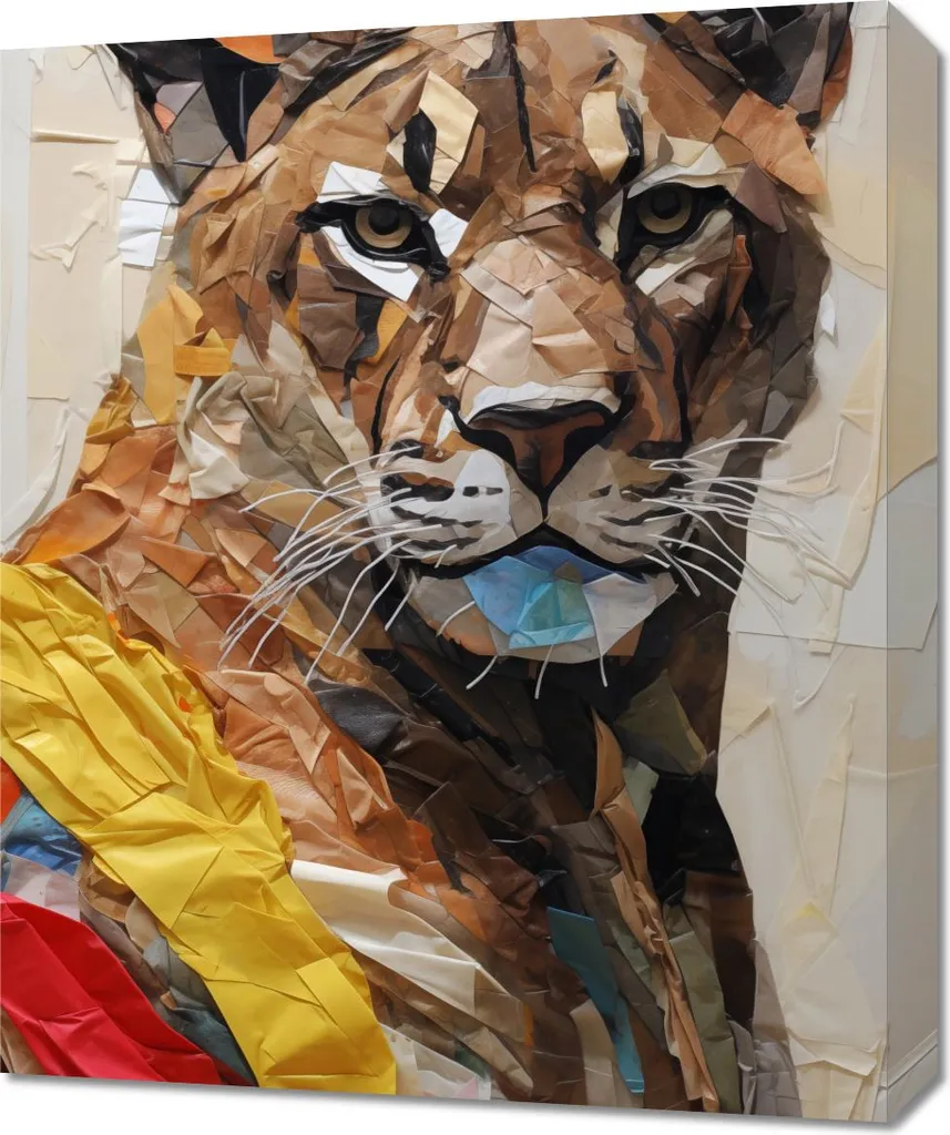 Quadro 50x60 cm Tigre di carta