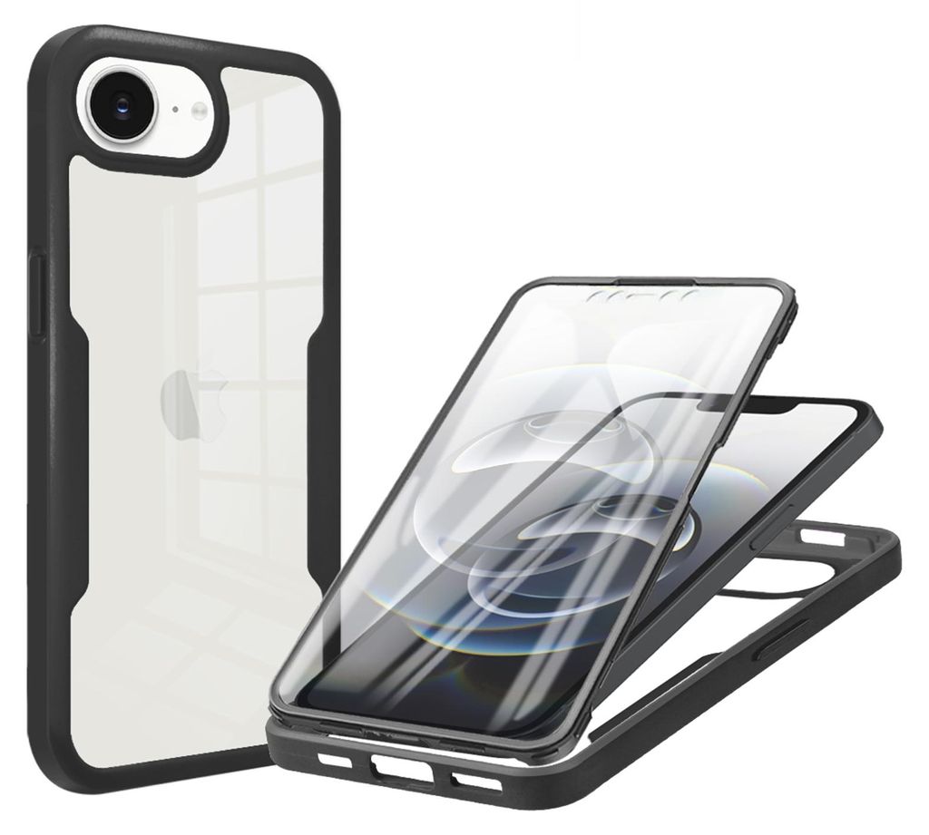 A clear product shot of a phone case, with the phone inside, presented in a way that highlights its protective features.
