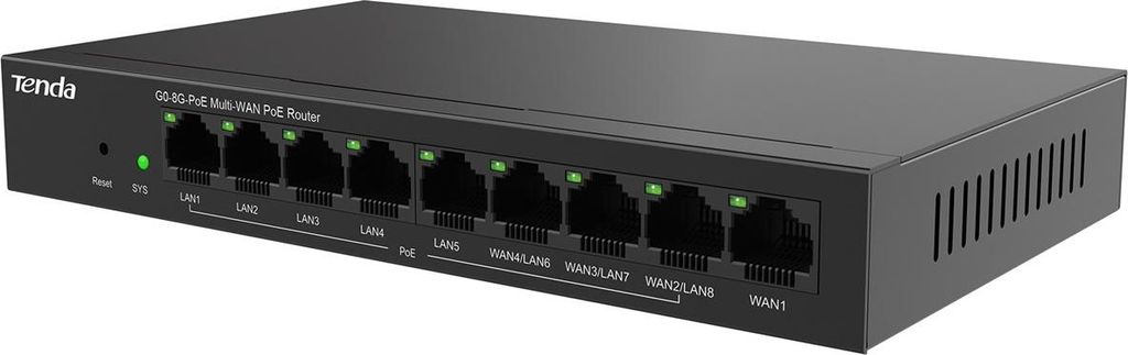Routeur 8 ports PoE+, 1 port WAN, Gigabit, Gestion Web - Image du produit 