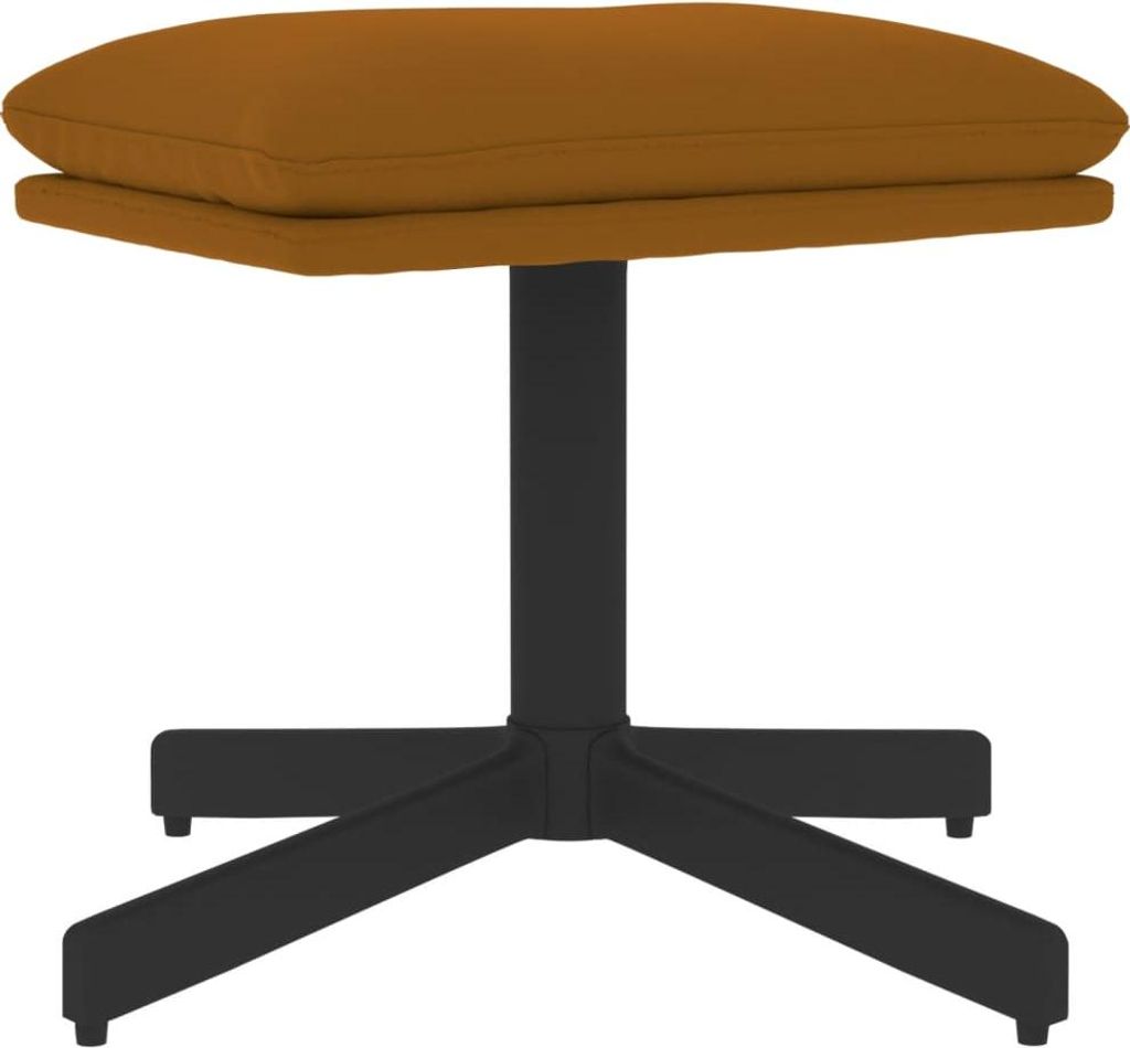 vidaXL Fußhocker Braun 60x60x36 cm Samt