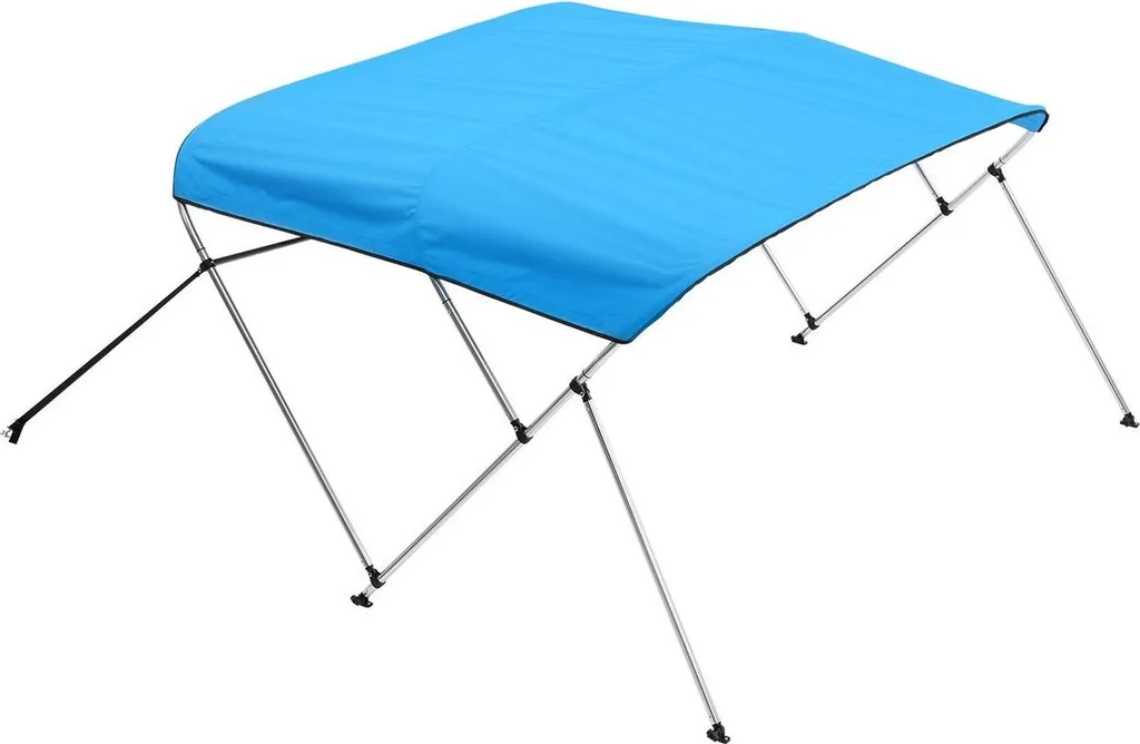 Protection Solaire Bateau Bimini 3 Arceaux Bleu pour Sortie en Mer