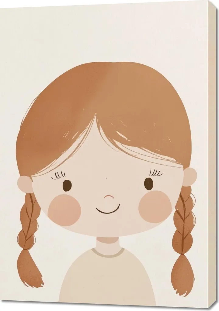 Quadro 70x100 cm Cameretta Bambini Sorriso 2 - Stampa su Tela Canvas