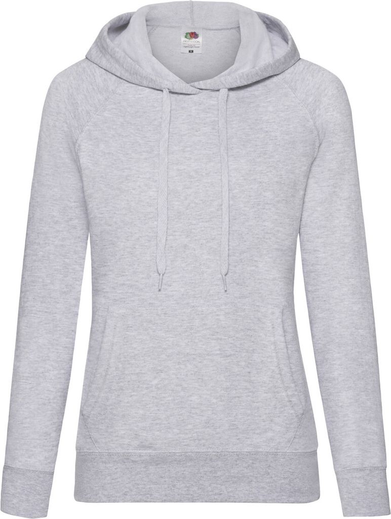Fruit Of The Loom Damen Kapuzenpullover / Kapuzen-Sweatshirt / Hoodie, tailliert BC2657 (XL) (Grau meliert)