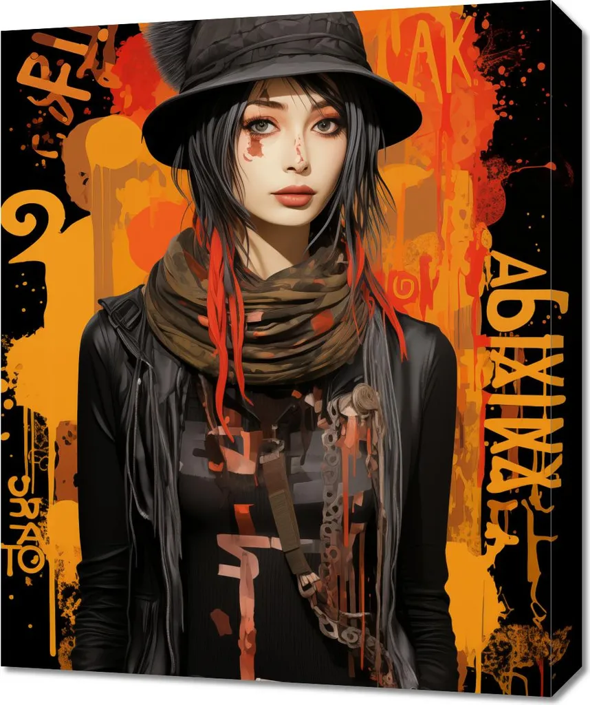 Affiche Décorative 50 x 60 cm Rebelle Petite Ville pour Mur Salon