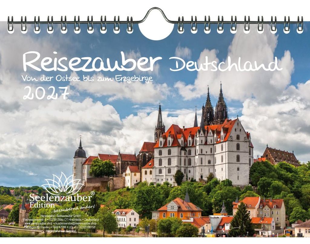 Reisezauber Deutschland Von der Ostsee bis zum Erzgebirge DIN A5 Kalender für 2027 Urlaub Strand Dresden Leipzig Zittau Berlin - Seelenzauber