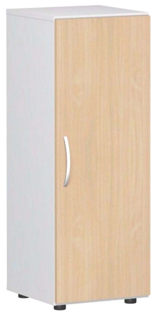 Geramöbel Flügeltürenschrank mit Standfüßen, Griff links oder rechts, inkl. Türdämpfer, nicht abschließbar, 400x420x1104, braun/Weiß, S-34...