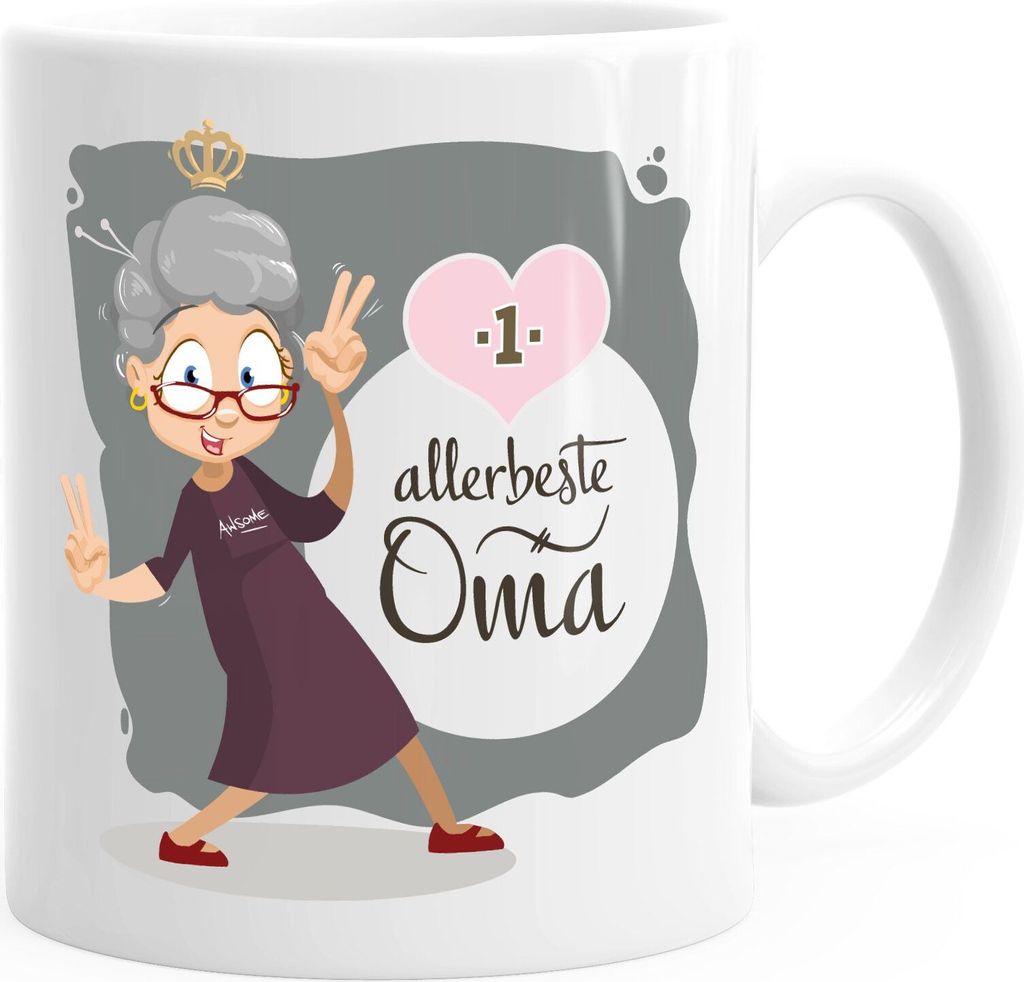Kaffee-Tasse Allerbeste Oma Geschenk-Tasse Beste Großmutter Produktbild 