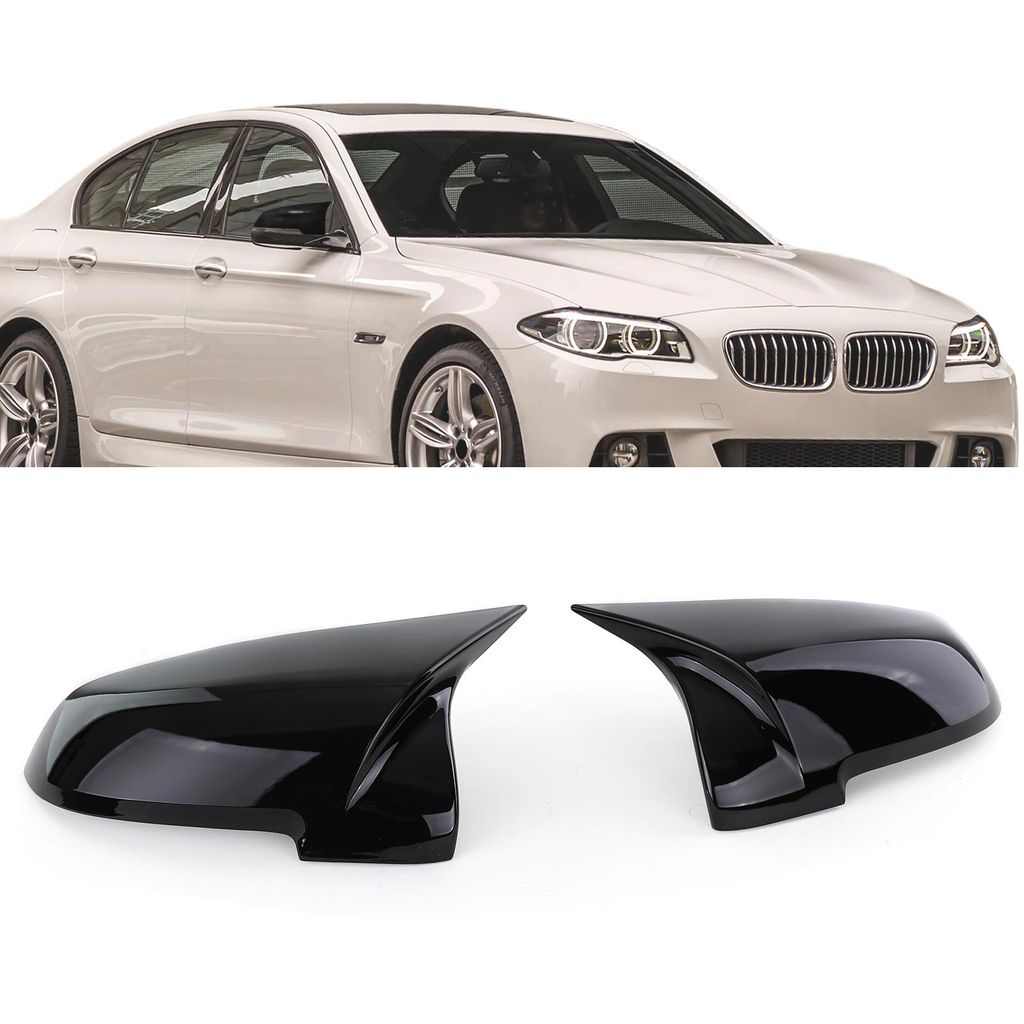 Außenspiegel Spiegelkappe Abdeckung ''M Style'' Schwarz Für BMW F10 F11 F07 LCI 