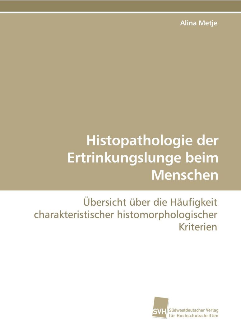 Histopathologie der Ertrinkungslunge beim Menschen