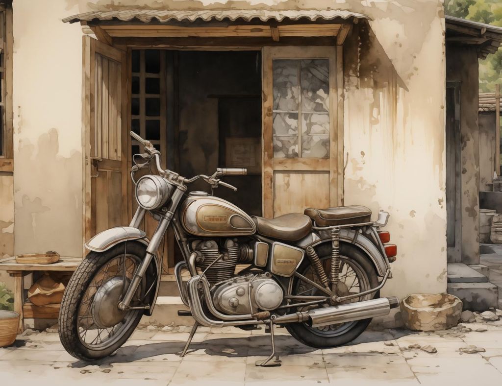 Plakat 65x50cm Motorrad Alleinreise