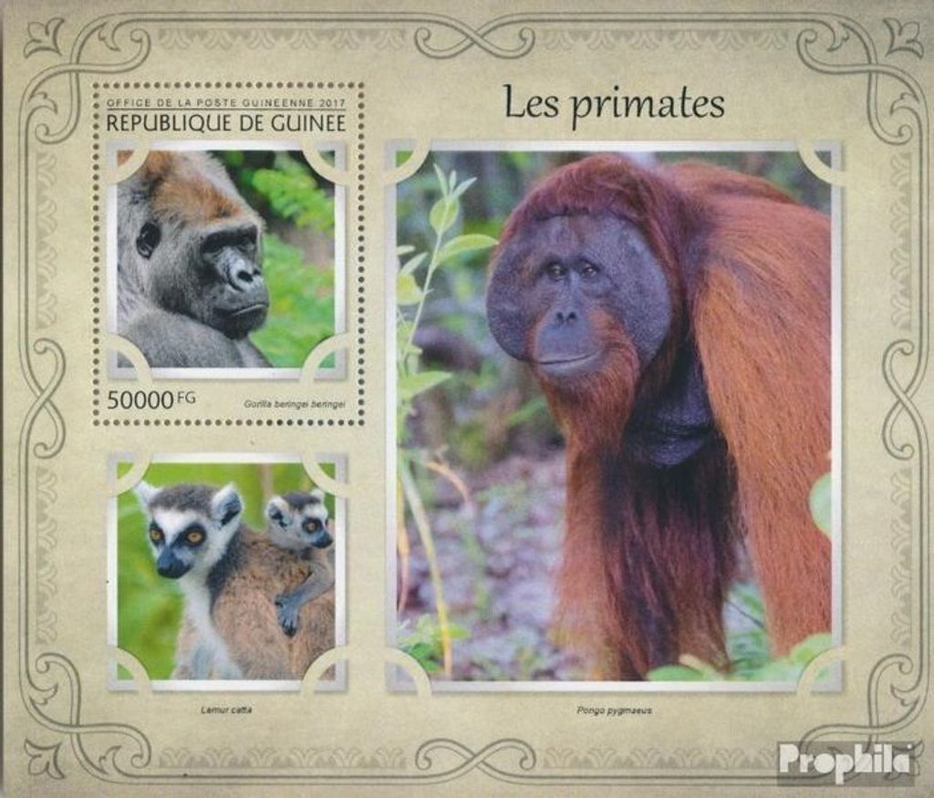 Briefmarken Guinea 2017 Mi Block 2748 (kompl. Ausgabe) postfrisch Affen