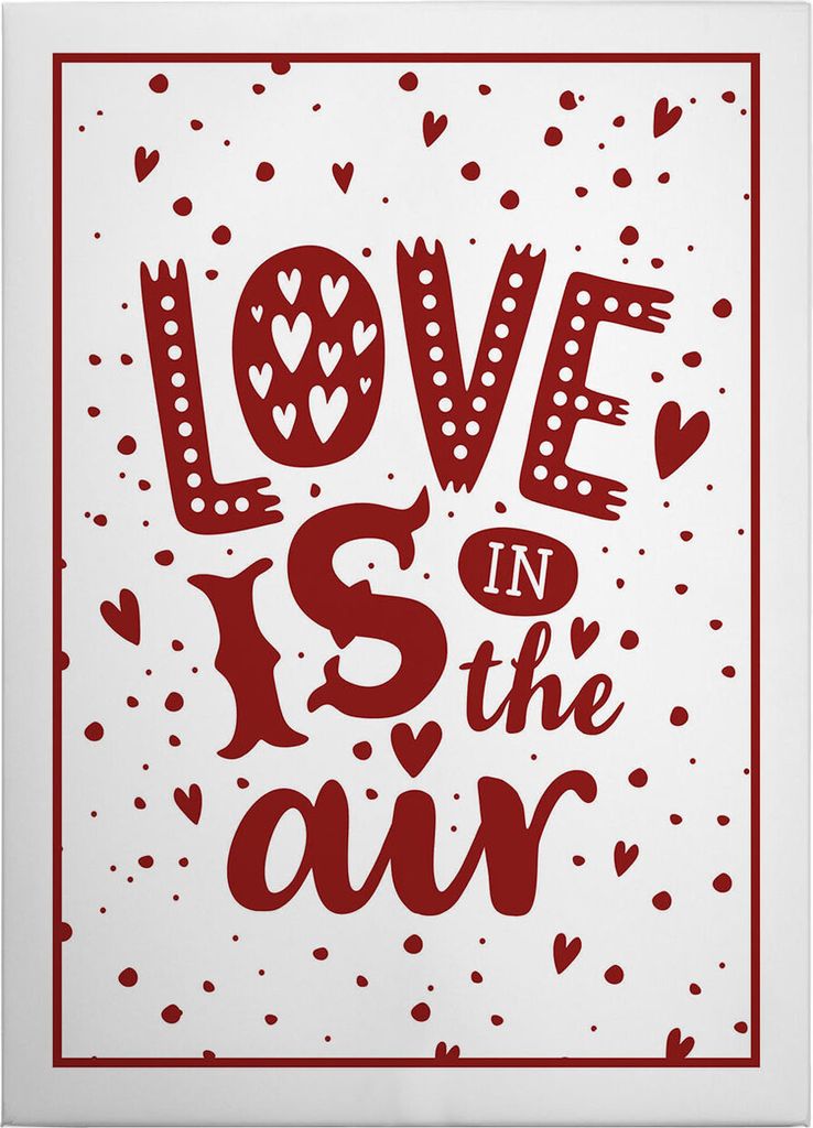 Leinwandbild Zitate Sprüche 70 x 50 cm - Wandbild Weiß Rot - Keilrahmen Wohnzimmerdeko Wanddeko Wandgemälde