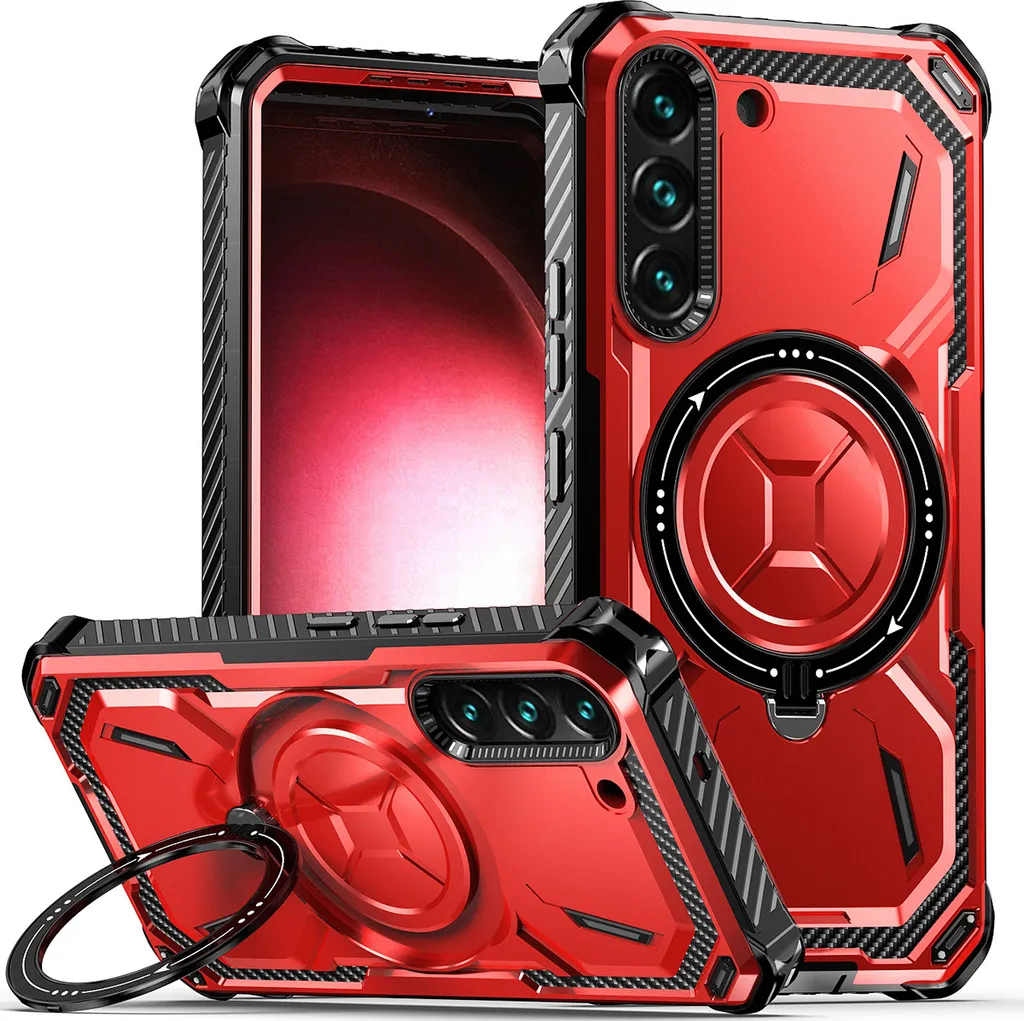 Cover Ultra-Resistente Samsung S21+ 5G Rossa | Calamita & Supporto