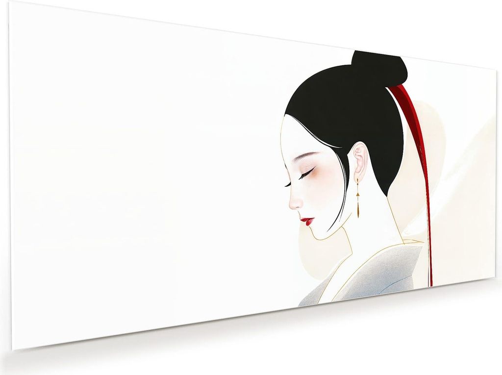 Glasbild 120x60cm in XXL für Wohnzimmer, Schlafzimmer Motiv Stilvolle Abstraktion