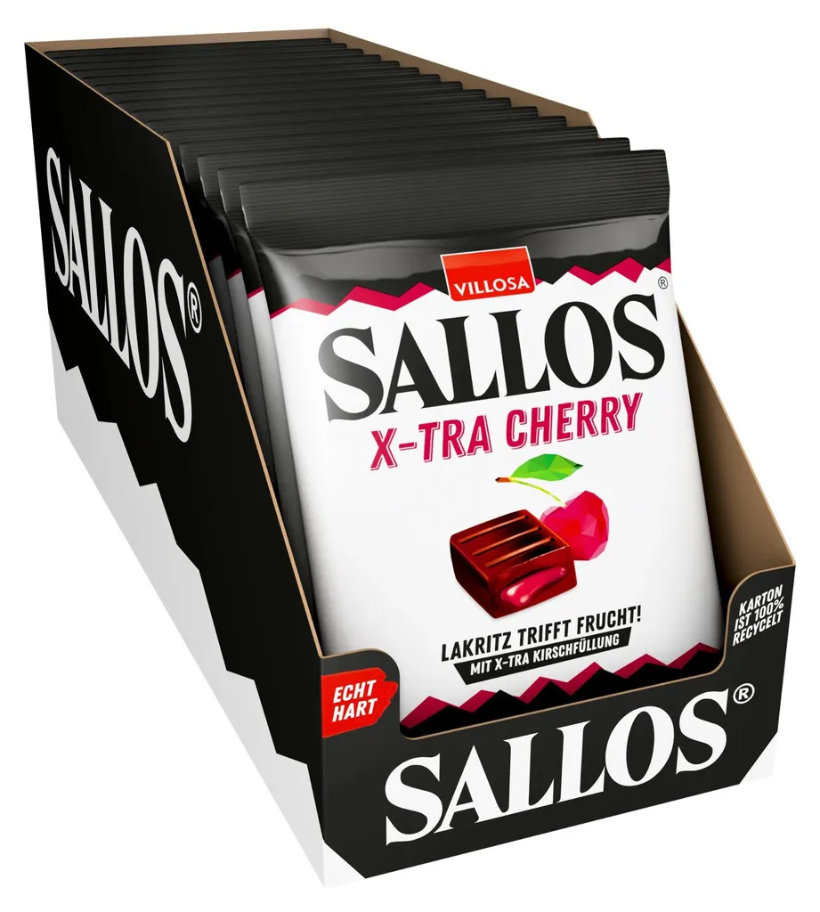 Bonbons Réglisse Sallos X-Tra Cherry pour Amateur de Goût Intense