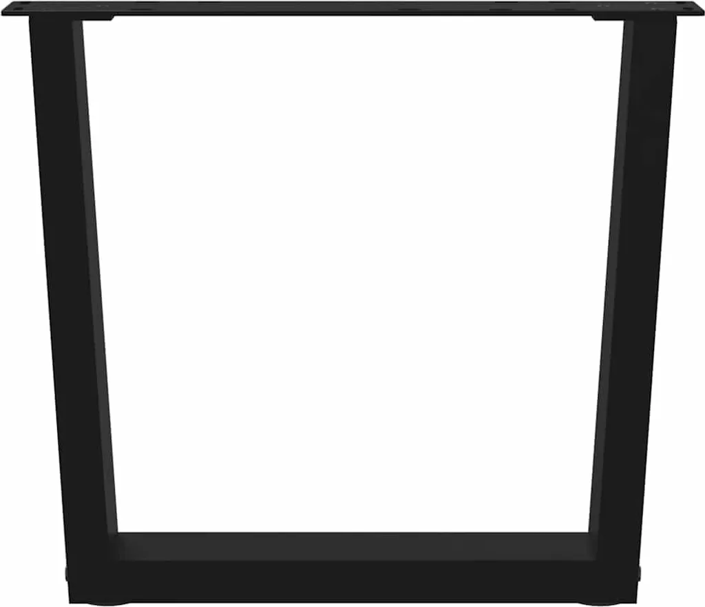 Set 2 Gambe per Coffee Table Nero Acciaio 60cm - Design a V - 4